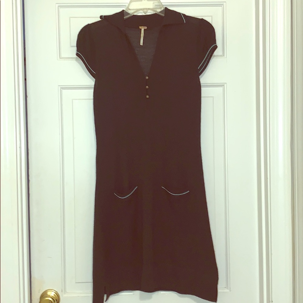 Free People ShortSleeve Wool/Acrylic Sweater Dress